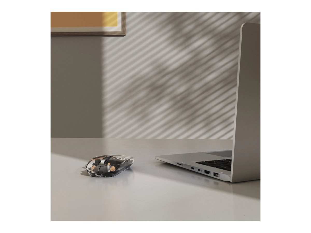 Hama WM-600 Multi-Device Maus kabellos Bluetooth 5.0 2.4 GHz Transparent
