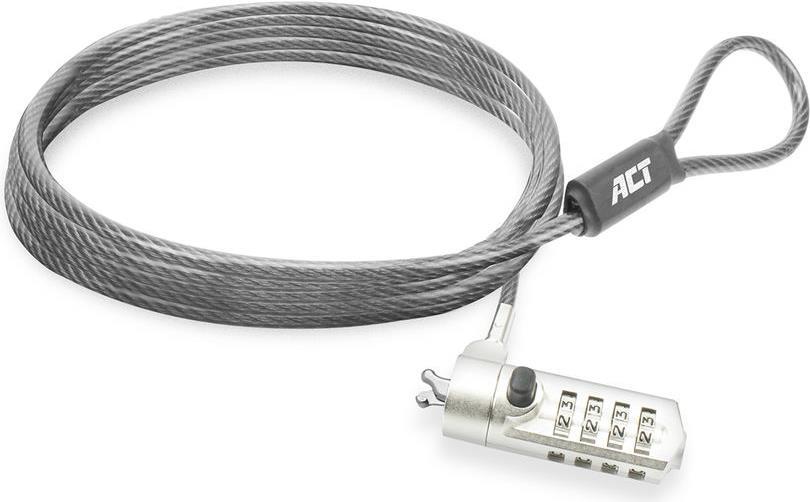 ACT AC9035 Kabelschloss Metallisch 2 m (AC9035)