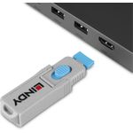 Lindy HDMI Port Blocker Key - Pack of 4 Blockers, Blue (40320)