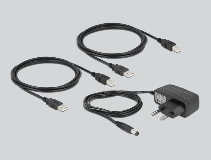 Delock USB-Umschalter für die gemeinsame Nutzung von Peripheriegeräten (11492)