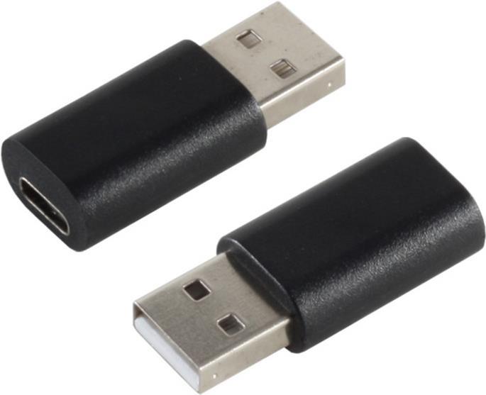 S-Conn 14-05018 Kabeladapter USB 2.0 A USB 3.1 C Schwarz (14-05018)