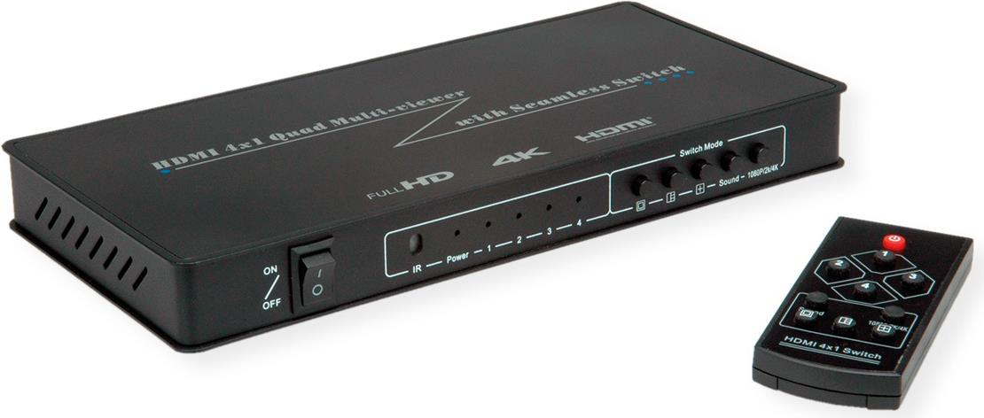 ROLINE HDMI Quad Multi-Viewer Switch 4f. nahtlos (14.01.3596)