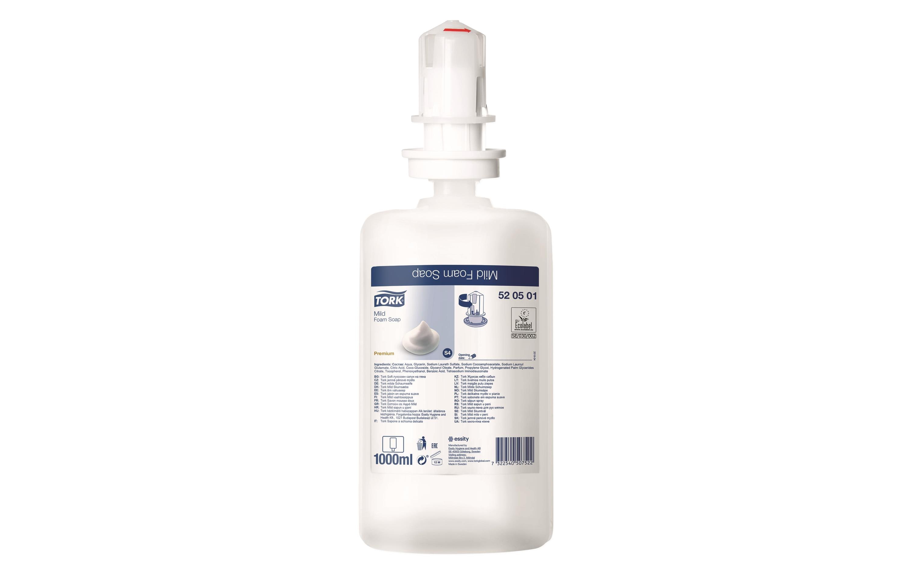 Tork Premium Mild S4 Schaumseife 1 L Patrone 6 St. Durchsichtig