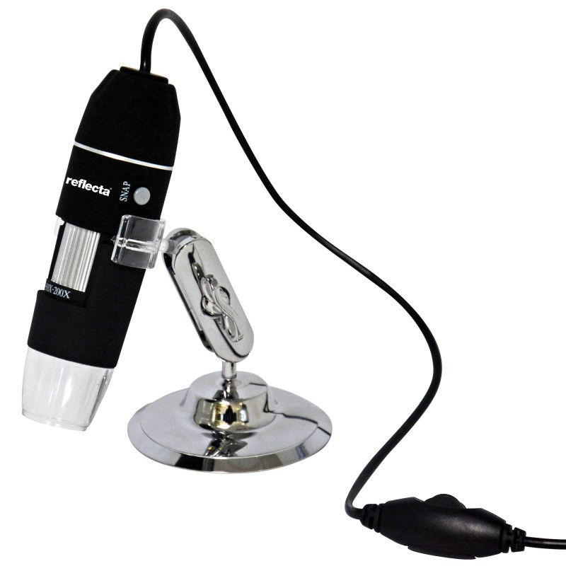 Reflecta DigiMicroscope USB 200 Digitales Mikroskop 200x Schwarz