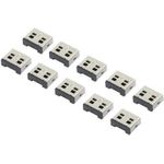 renkforce 10x USB-Aufsätze für USB-Portblocker Silber renkforce (rf-USBBlocker-02)