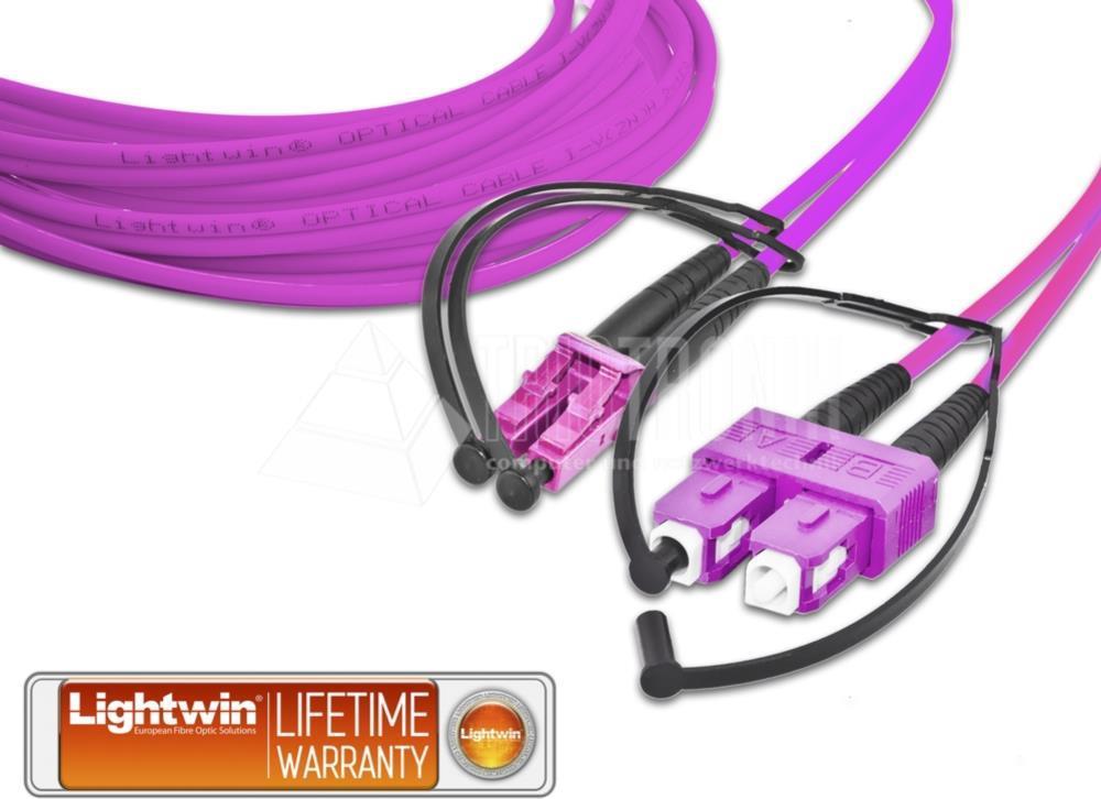 Lightwin LDP-50 LC-SC 1.5 OM4 Glasfaserkabel 1,5 m Violett (LDP-50 LC-SC 1.5 OM4)