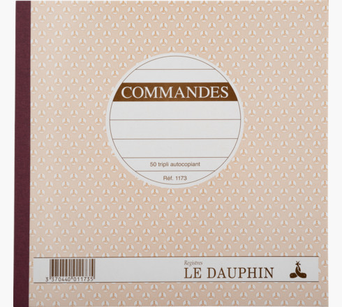 Le Dauphin Manifold Commandes Verwaltungsbuch 1173D Triplikat 210 x 210 mm Braun, Weiß