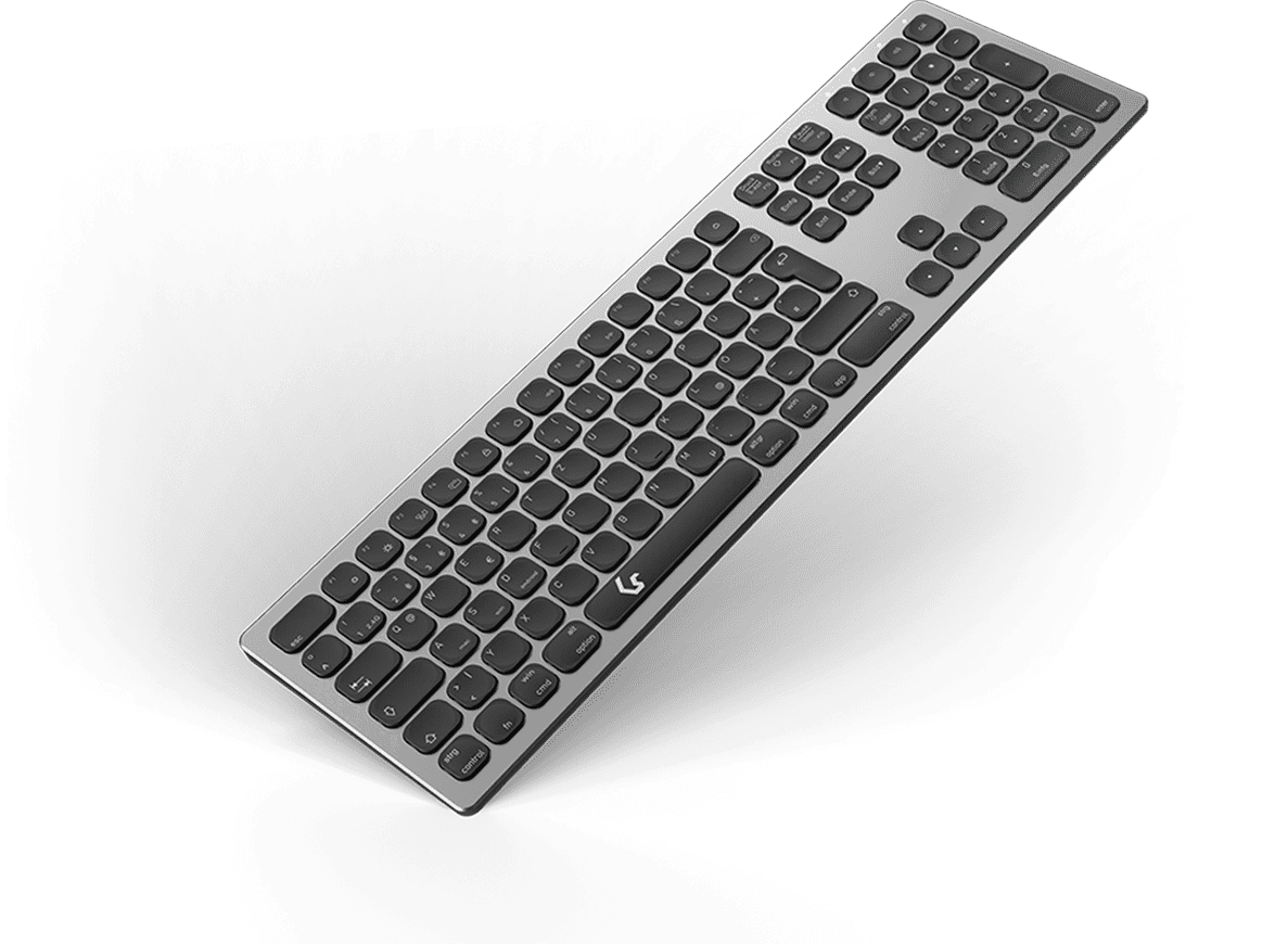 KeySonic KSK-8023BTRF Tastatur Bluetooth QWERTZ Deutsch Anthrazit - Schwarz (KSK-8023BTRF (DE))