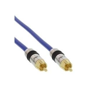 INLINE 1xCinch A/V Kabel PREMIUM 30m doppelt geschirmtes Kabel fuer Composite Video und Coax Digital Audio vergoldete Stecker 75Ohm (89830P)