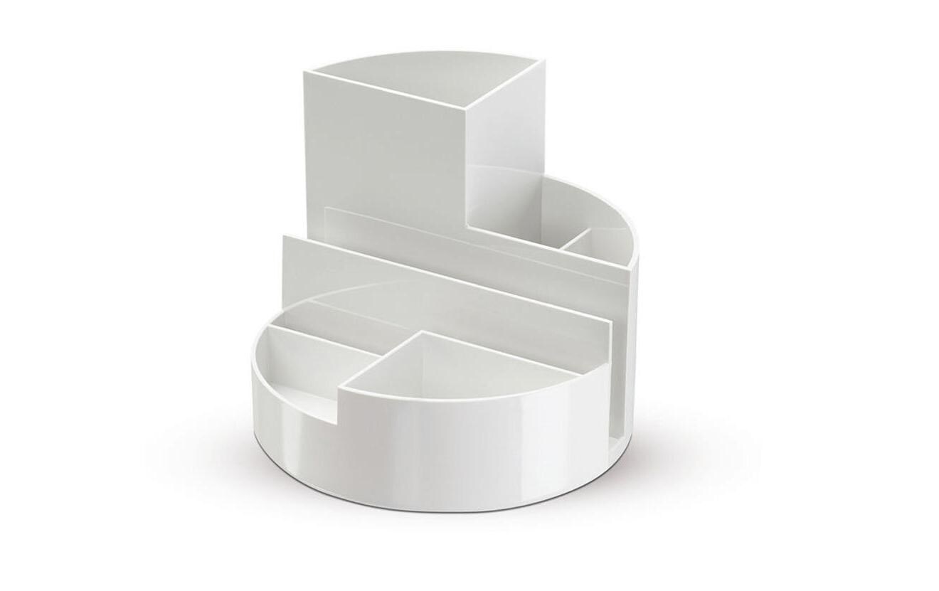 MAUL Round Box Stiftehalter Transparent White