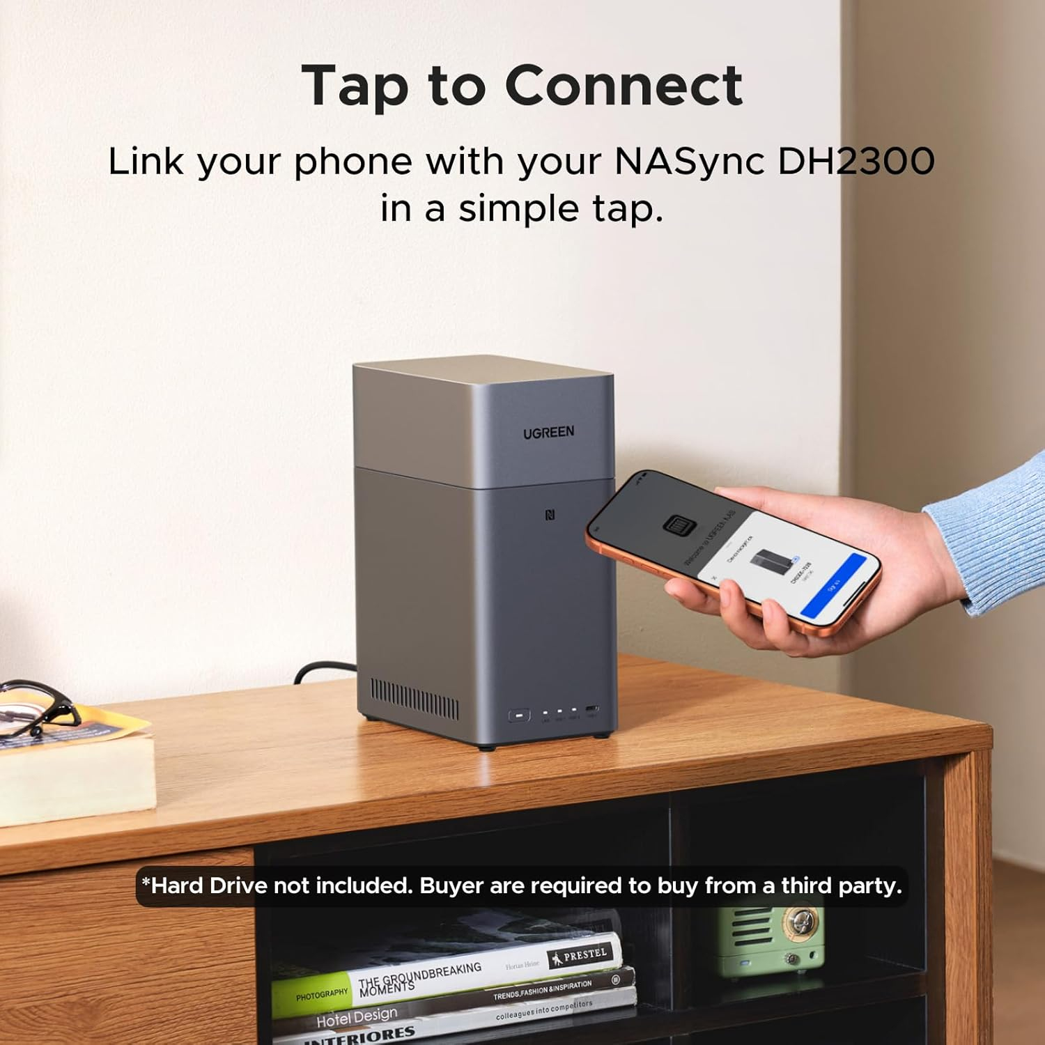 Ugreen DH2300 NAS-Server 4 GB RAM ARM A72+A53 Grau