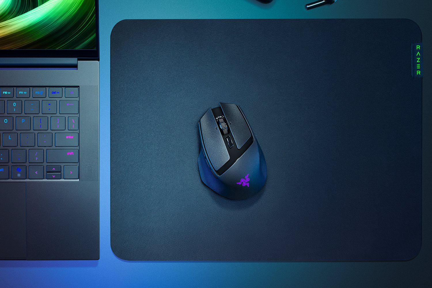 Razer Basilisk Mobile Gaming-Maus 18000 DPI 7 Tasten RF Wireless USB Typ-C Schwarz, Gelb