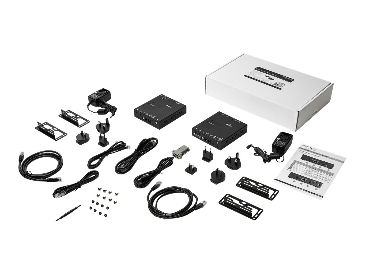 StarTech.com SV565HDIP 4K HDMI KVM-Extender über IP/CAT6, 4K 30 Hz, USB 2.0, Schwarz
