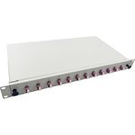 Helos LWL 19" Spleissbox 12 x LC Duplex OM4 spleißfertig grau (375558)