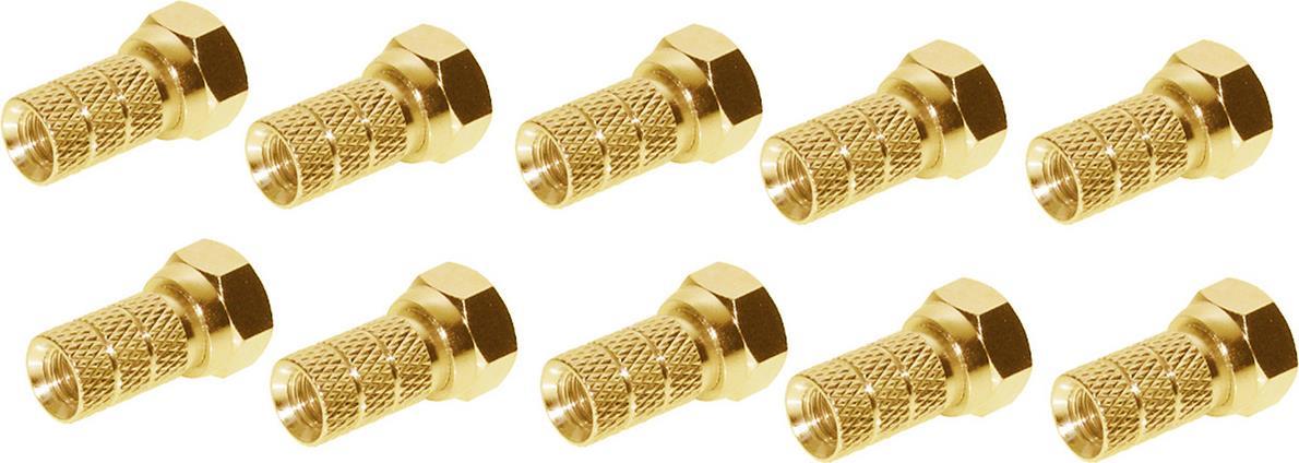 SHVP 85004-10AG - F-Stecker 5.2 vergoldet mit großer Mutter 10 (BS85004-10AG)