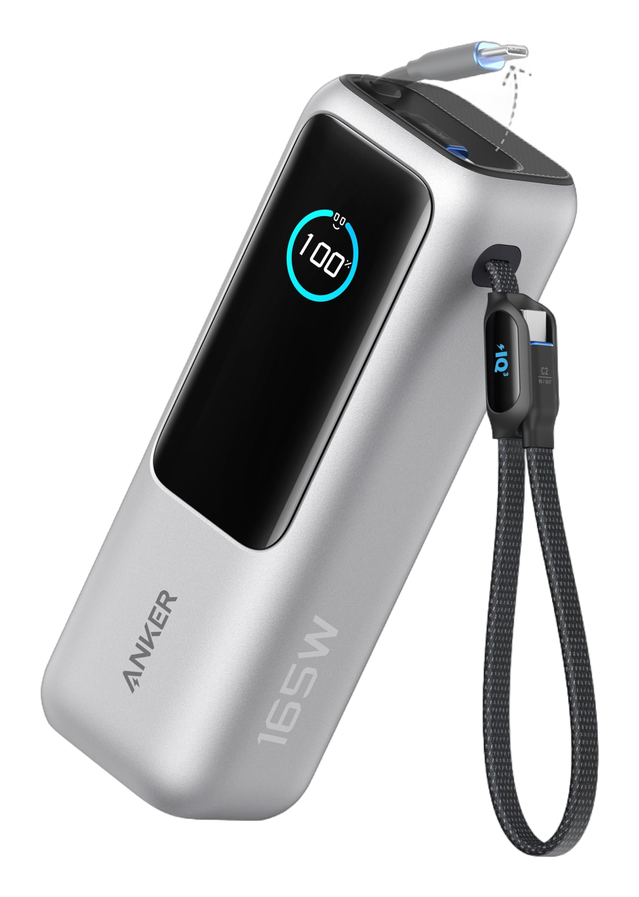 Anker A1695H41 Powerbank 25000 mAh 165 W Silber, Space Black