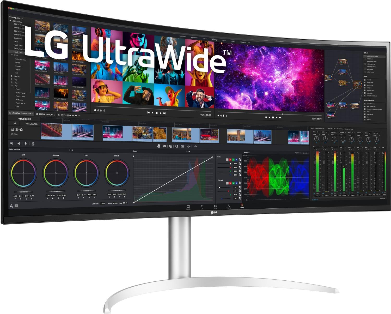 LG 40WP95XP-W IPS UltraWide 40 Zoll UHD 5K Monitor (5 ms Reaktionszeit, 72 Hz) [Energieklasse F] (40WP95XP-W) (geöffnet)