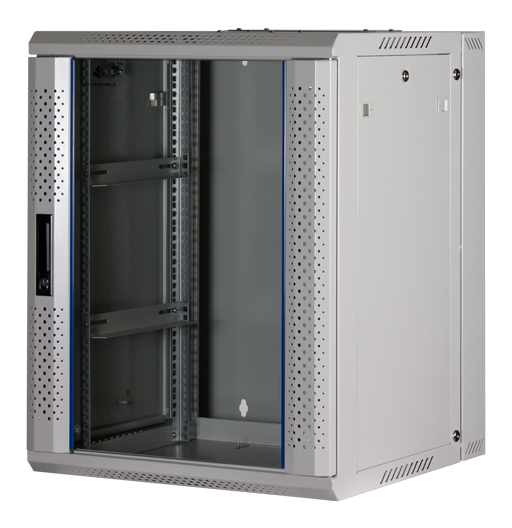 Rockstable RS19-6615W 19" Wandschrank 15HE Glastür Weiß