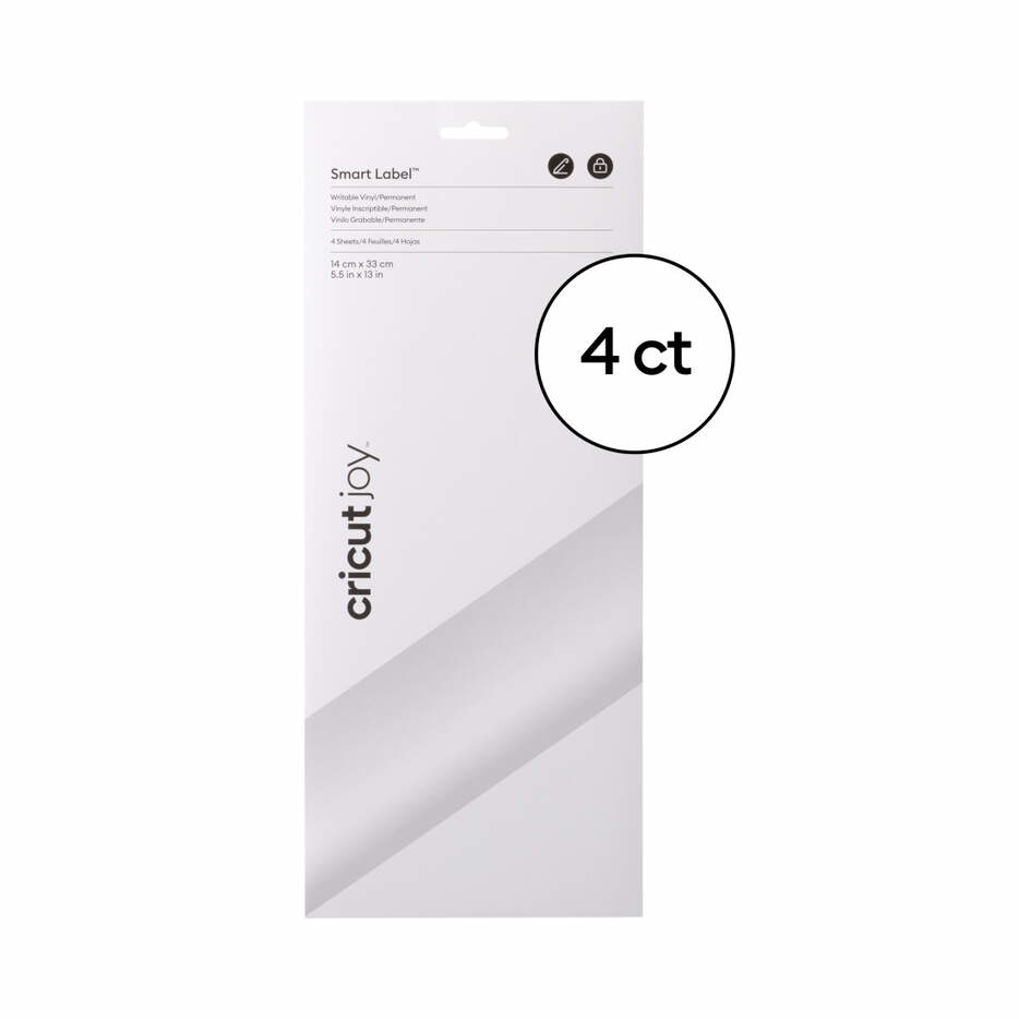 Cricut Joy Smart Vinyl Permanent 4er Folie Weiß