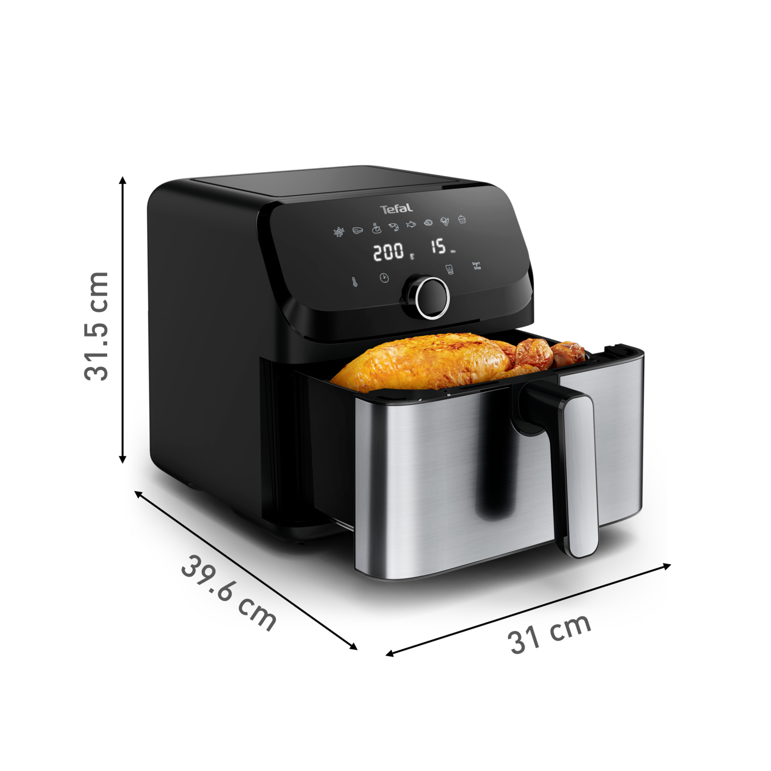 TEFAL Easy Fry Mega EY855D10 Heißluftfritteuse 7,5 l 2020 W Schwarz