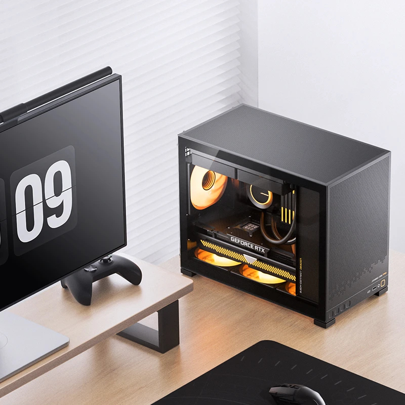 Jonsbo D32 STD mATX Mini Tower Tempered Glass Schwarz