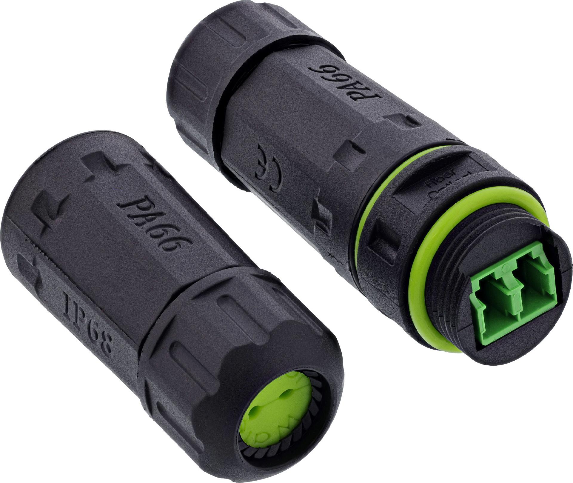 InLine LWL-Kupplung LC IP68 2x2 LC Buchse Outdoor M20 (69927B)