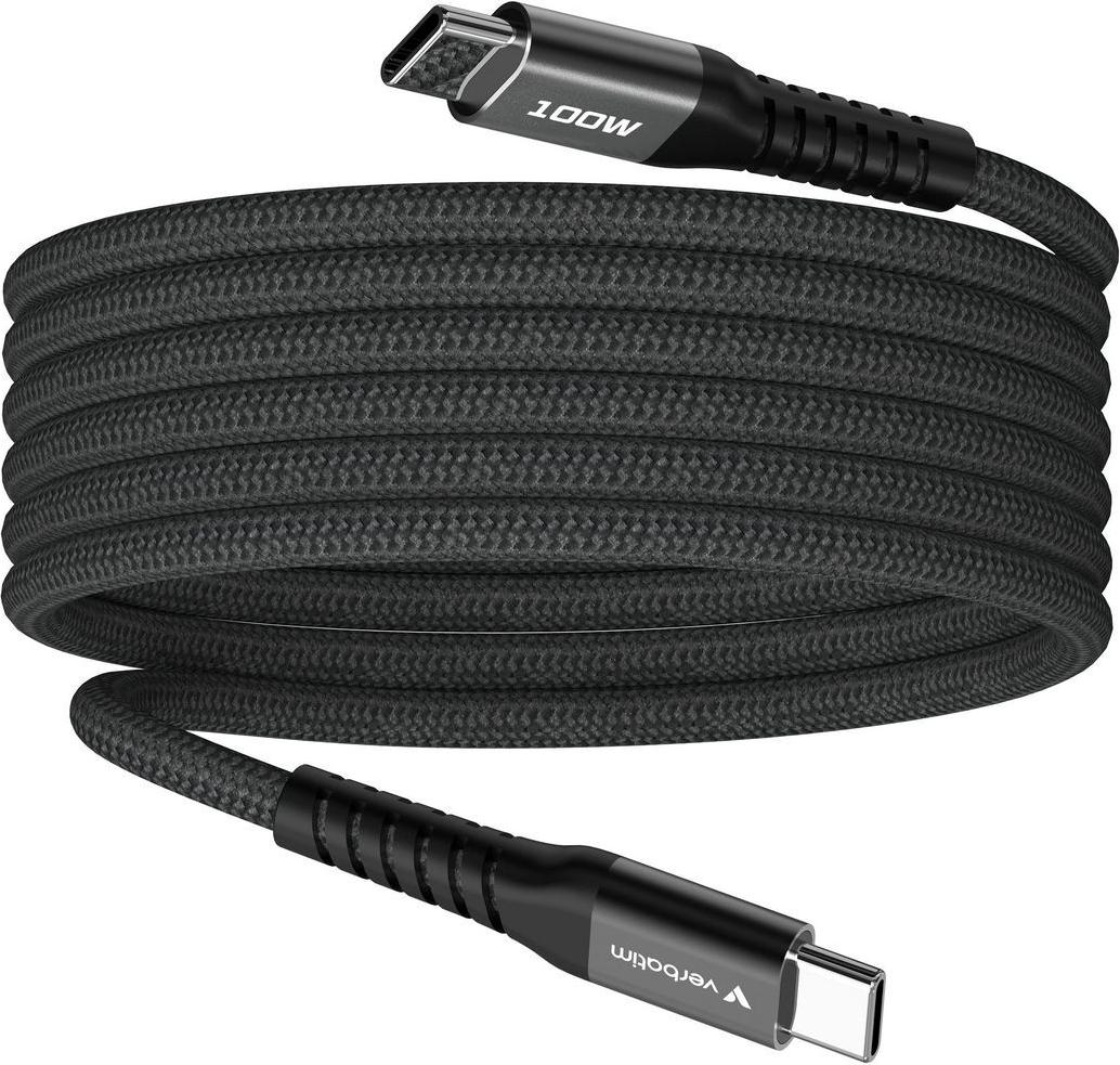 Verbatim Sync and Charge 31863 USB-C Kabel 1,2 m 100W Magnetic Schwarz