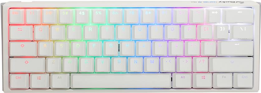 Ducky One 3 Classic Pure White Mini Gaming Tastatur, RGB LED - MX-Black (US) (DKON2161ST-AUSPDPWWWSC1)