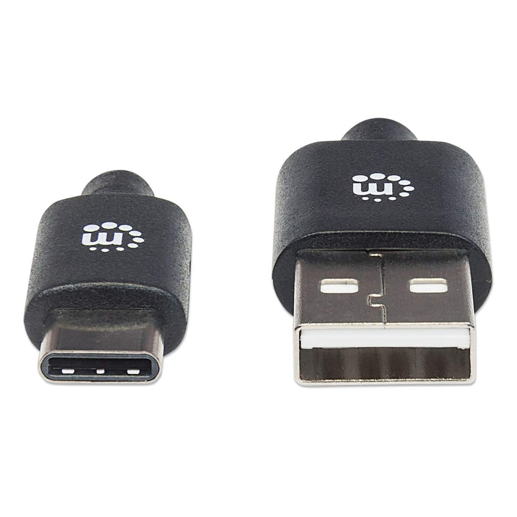 Manhattan USB-C zu USB-A Kabel 1 m Schwarz