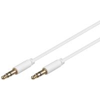 Wentronic Goobay 3,5mm-Klinke-Verbindungskabel, Weiß, 1.5 m - Klinke 3,5 mm-Stecker (3-Pin, Stereo) > Klinke 3,5 mm-Stecker (3-Pin, Stereo) (69112)