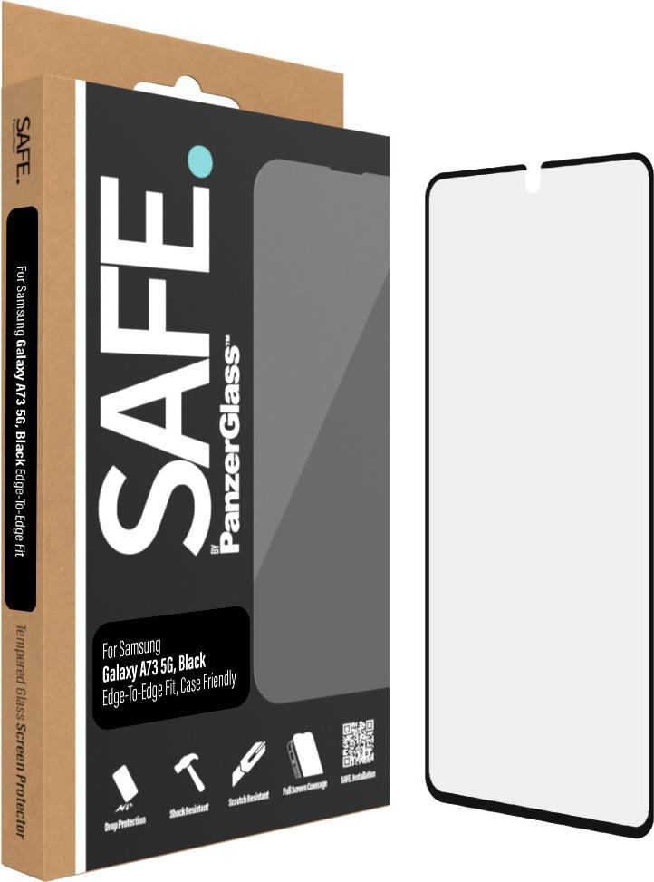 PANZERGLASS SAFE. by PanzerGlass - Bildschirmschutz für Handy - Case-kompatibel - Glas - Rahmenfarbe