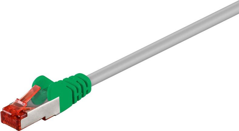 Wentronic Goobay CAT 6 Crossover-Patchkabel, S/FTP (PiMF), Grau, Grün, Grau-Grün, 7.5 m - LSZH halogenfrei, Kupfer (33280)