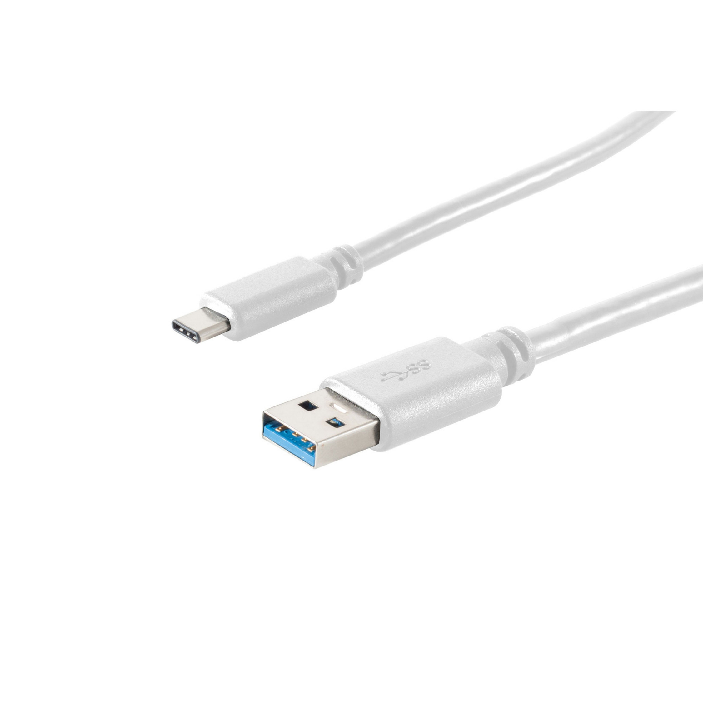 ShiverPeaks USB-Kabel 13-31026 USB 3.2 Gen 1 USB A USB C 1 m Weiß