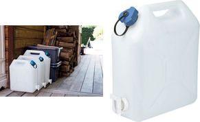 EDA Wasserkanister Extra Stark, weiß, 10 Liter mit Verschluss und Ablasshahn, aus Kunststsoff - 1 Stück (010585 NA SX10)