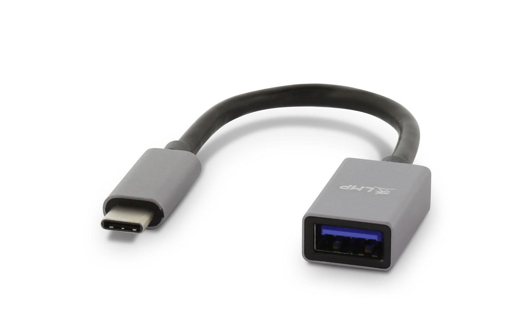LMP 16093 USB-C auf USB-A Adapter 0,15 m Grau