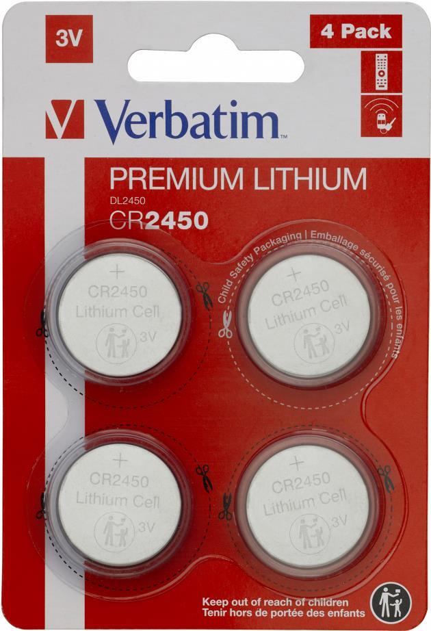 Verbatim Batterie 4 x CR2450 (49535)