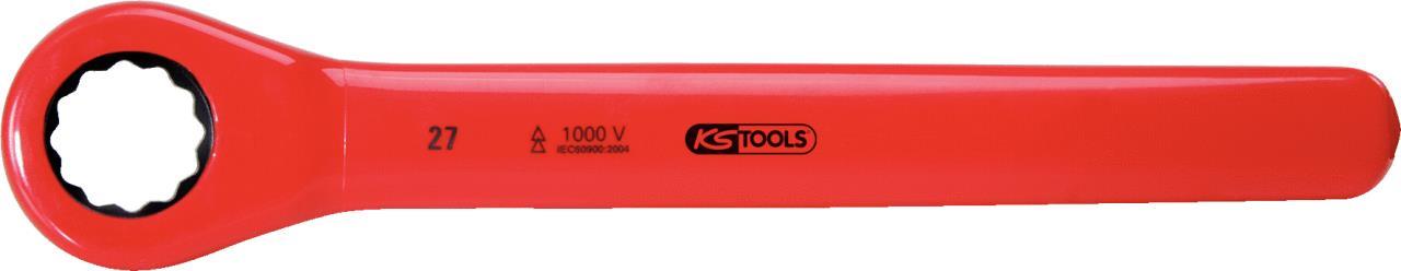 KS TOOLS Werkzeuge-Maschinen GmbH Ratschenringschlüssel mit Schutzisolierung, 18mm (117.4218)