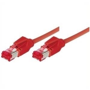 Crossoverkabel S/FTP, PiMF, Cat 6, rot, 2,0 m halogenfrei, mit Draka-Kabel und Hirosesteckern TM21 (bisherige Bezeichnung S/STP) (71702R)