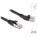 Delock RJ45 Netzwerkkabel Cat.8.1 S/FTP Stecker 45° nach links gewinkelt zu gerade (80753)