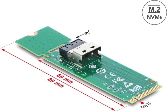 M.2 Key M zu 1 x SFF-8654 4i Konverter (64361)