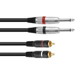 OMNITRONIC Adapterkabel 2xKlinke/2xCinch 1,5m sw (30225213)