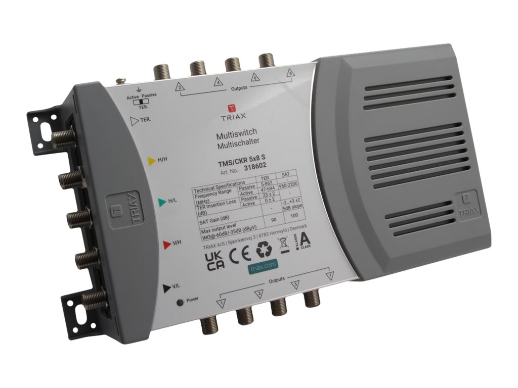 Triax TMS/CKR 5x8 S Multischalter 5 Eingänge 8 Ausgänge Weiß