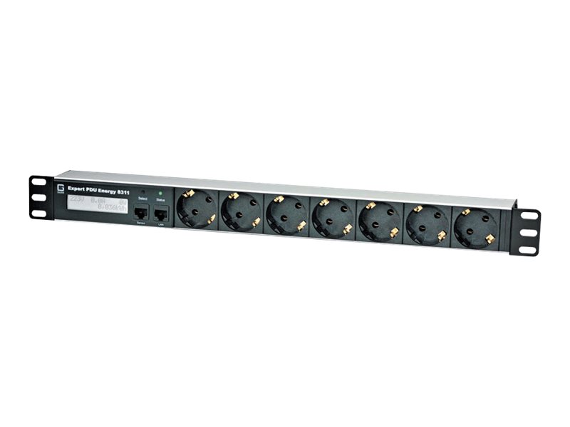 Gude Expert PDU Energy 8311-1 Stromverteilungseinheit 7x Typ F 1U 230 V Schwarz