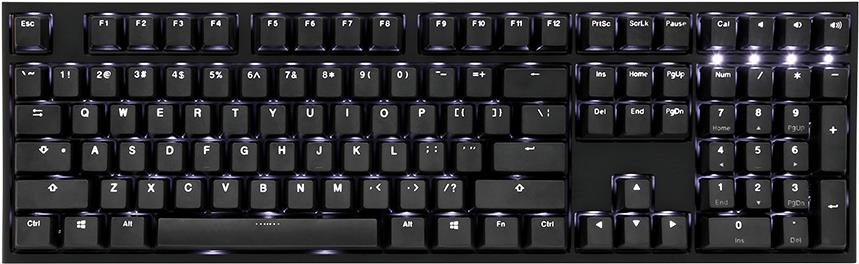 DUCKYCHANNEL ONE 2 Backlit PBT Gaming Tastatur, MX-Blue, weiße LED - Schwarz