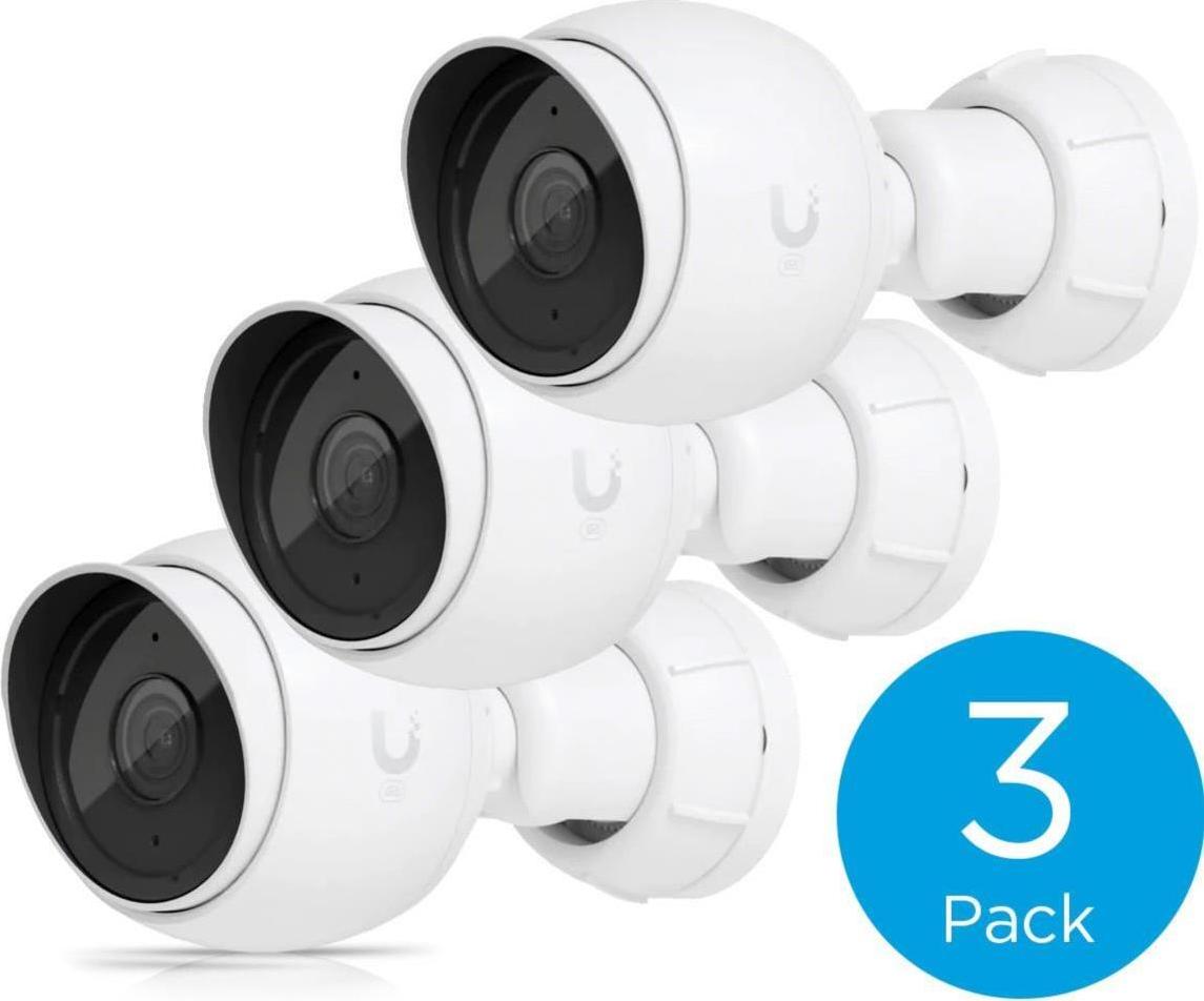 Ubiquiti UniFi Protect G5 - Netzwerk-Überwachungskamera - Bullet - Innenbereich, Außenbereich - wetterfest - Farbe (Tag&Nacht) - 5 MP - 2688 x 1512 - 2K - feste Brennweite - Audio - LAN 10/100 - PoE (Packung mit 3) (UVC-G5-BULLET-3) - Sonderposten