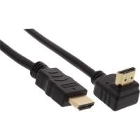 InLine® HDMI Kabel, gewinkelt, High Speed HDMI® Cable with Ethernet, Stecker / Stecker, verg. Kontakte, schwarz, 10m (17010V)