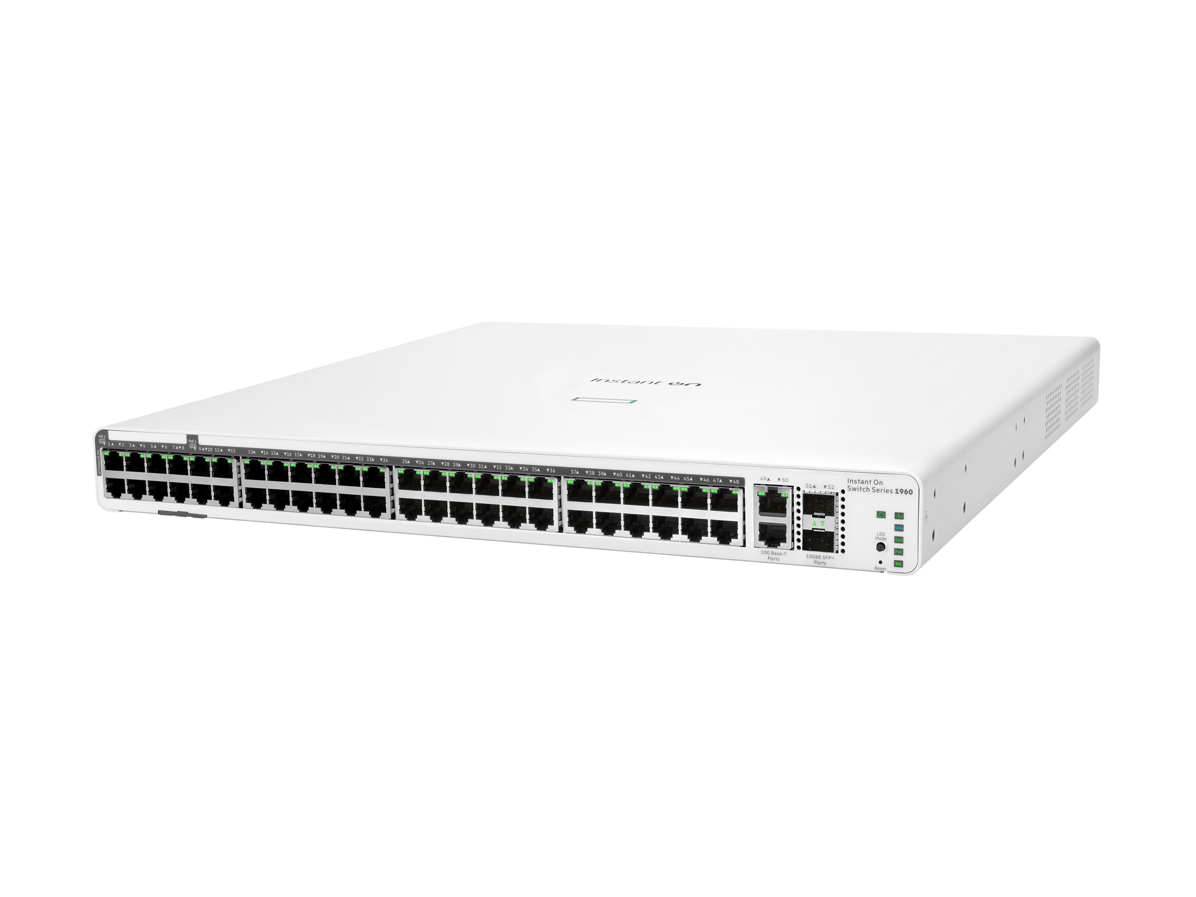 HPE Networking Instant On 1960 48G 40p Class4 8p Class6 PoE 2XGT 2SFP+ 600W Managed Switch Weiß