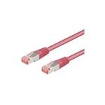 Wentronic Goobay CAT 6 Patchkabel, S/FTP (PiMF), Magenta, 1 m - LSZH halogenfrei, Kupfer (93434)