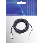 Omnitronic 3022519D XLR Adapterkabel [1x XLR-Stecker 3 polig - 1x Klinkenstecker 6.3 mm (mono)] 10.00 m Schwarz (3022519D)