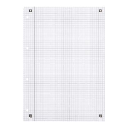 Oxford Collegeblock A4 kariert 80 Blatt 90 g/m² Optik Paper 4-fach Lochung Blau